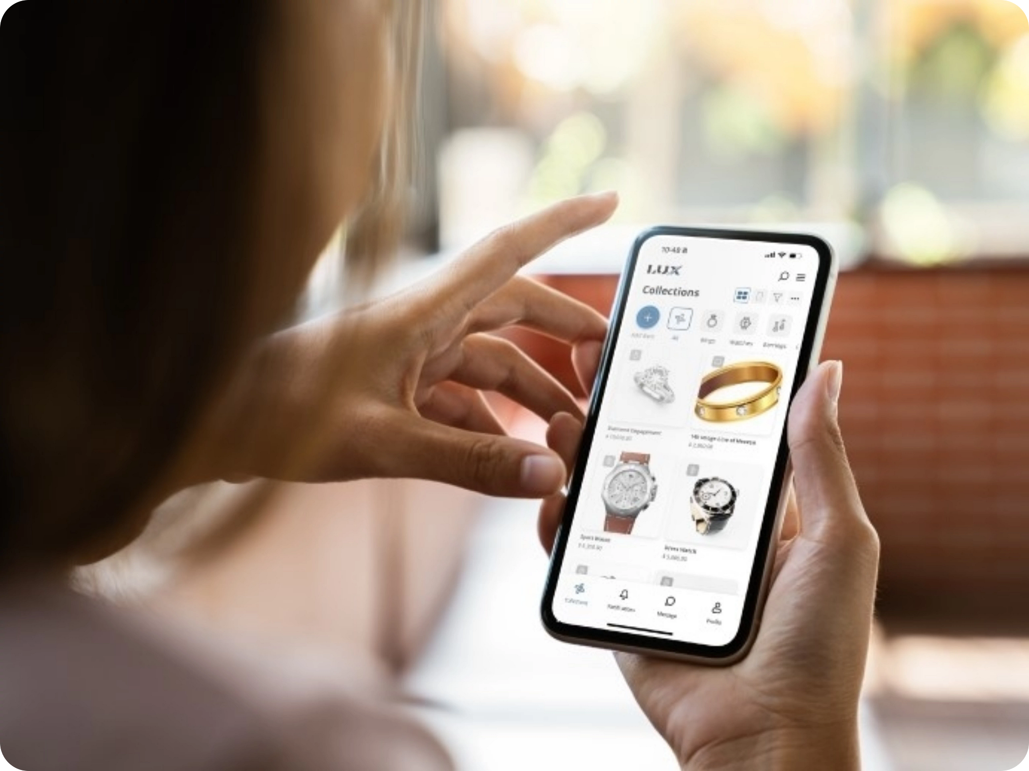 Person using Lux Digital Vault