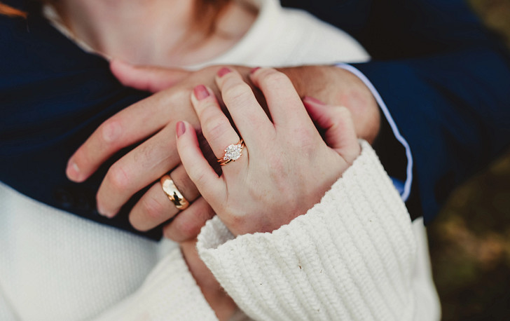Couple embracing