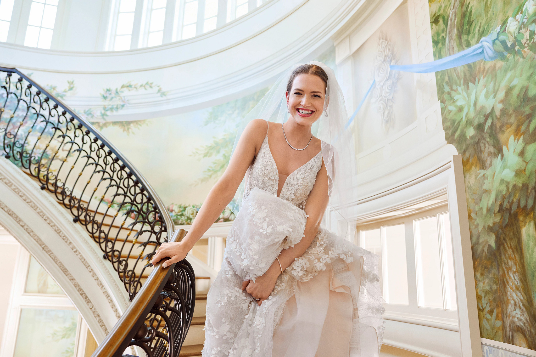Bride on Stairs