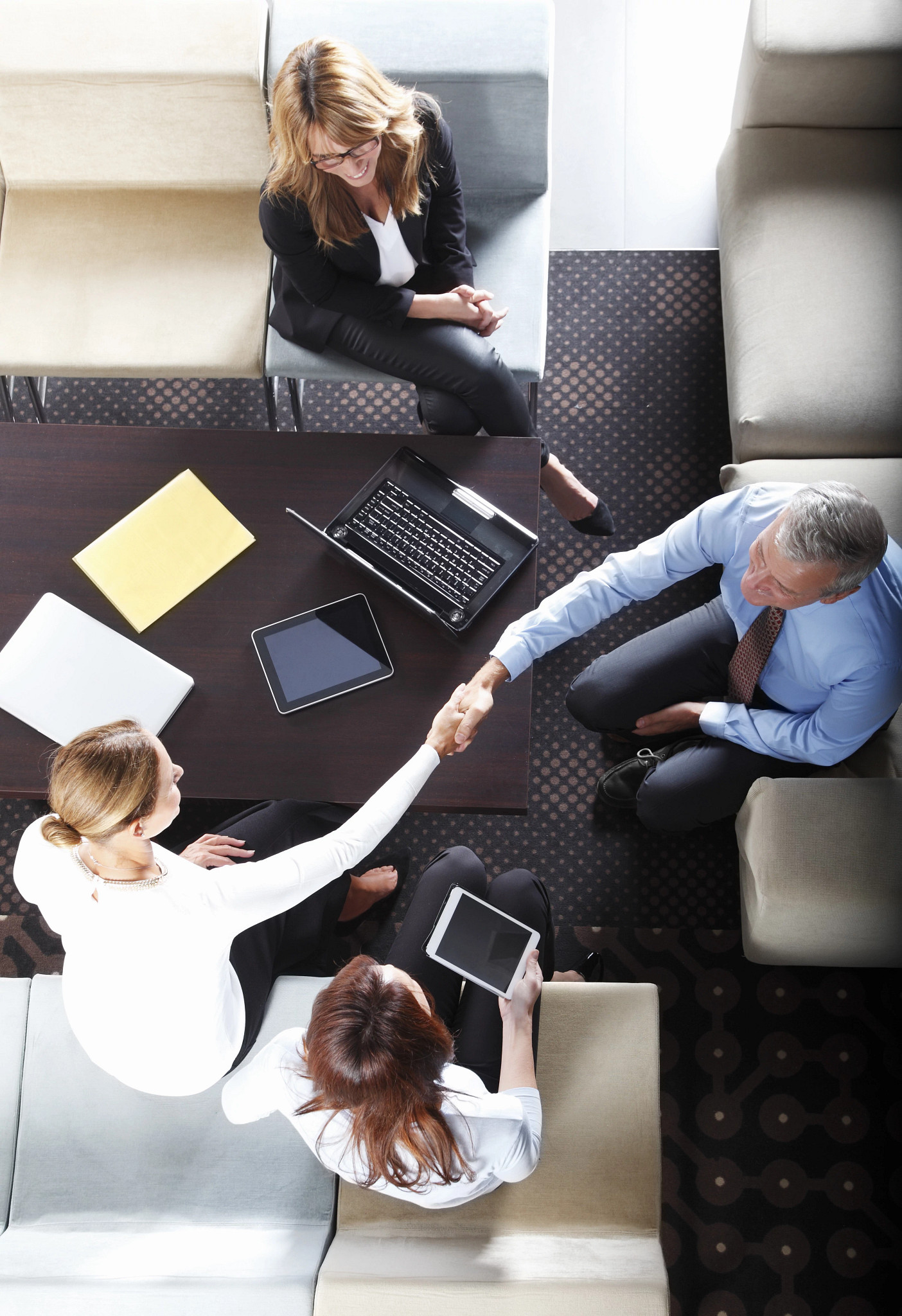 Business people handshake