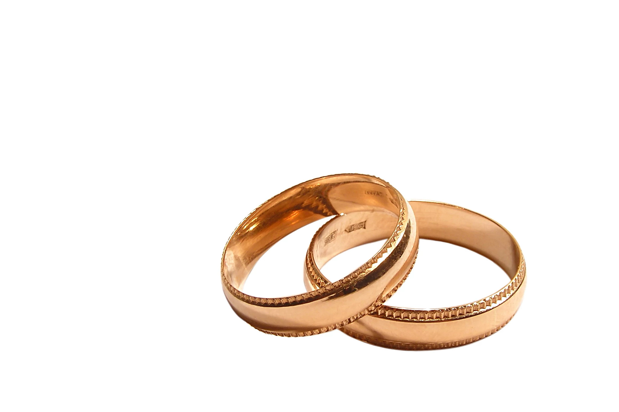 Two Rings on White